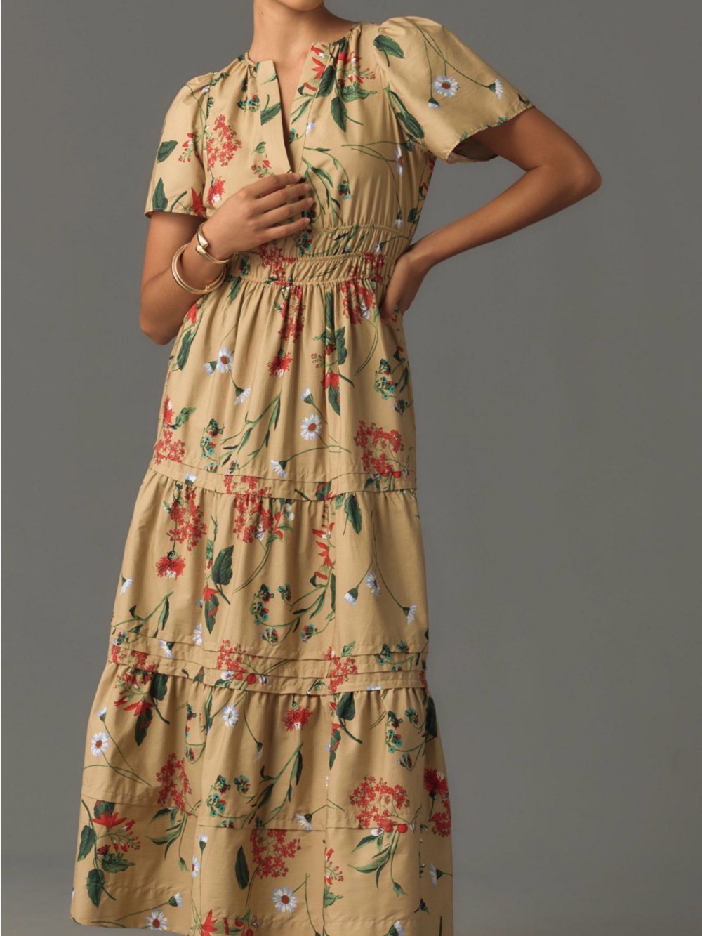 Anthropologie Somerset Dress in Khaki